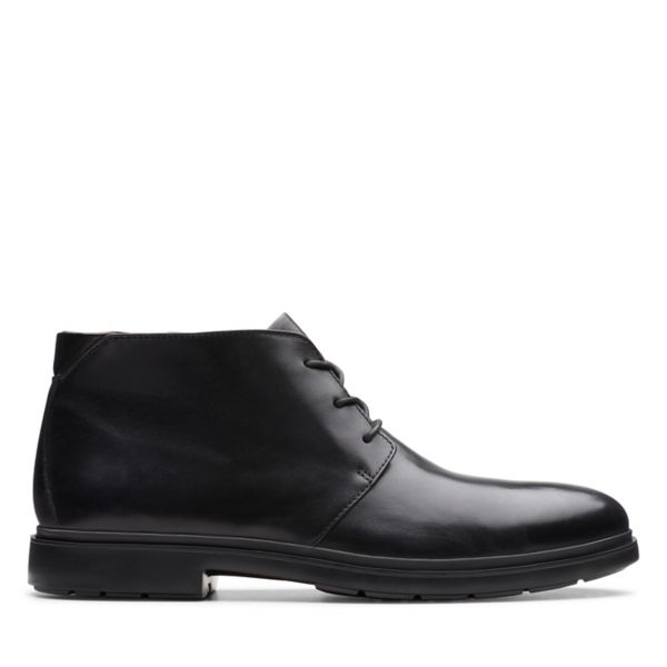 Clarks Mens Un Tailor Mid Wide Fit Boots Black | UK-6721809 - Click Image to Close